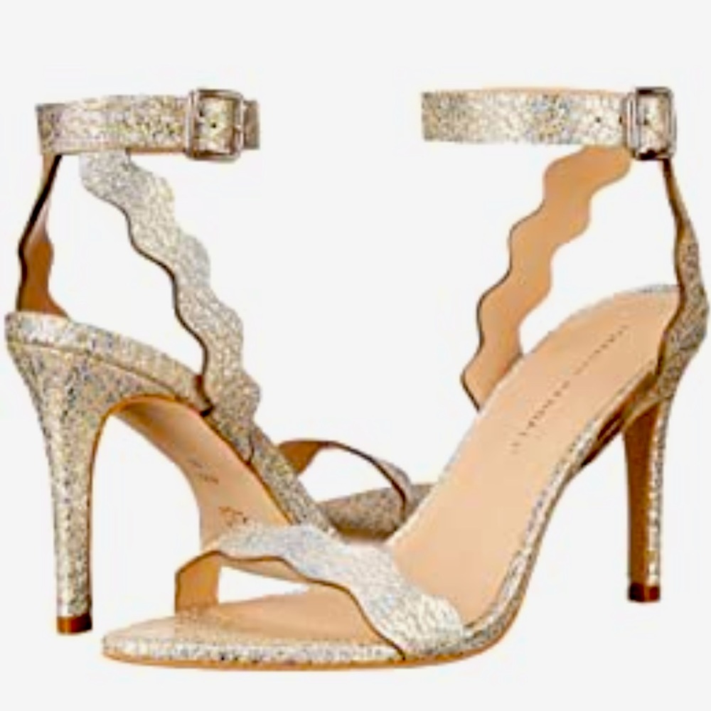 Loeffler Randall Amelia Sandals Silver Hologram